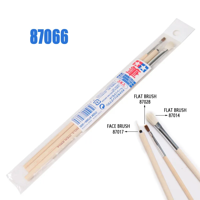 TAMIYA 87066/87067 Modeling Brush HF 3PCS Coloring Paint Pen Model Basic Line Drawing Face Brush Set Pointed Brushes Craft Tools