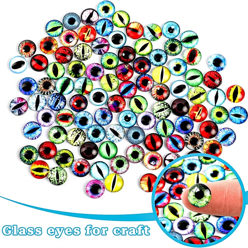 100 PZ 50 Paia Occhi di Drago Occhio di Gatto Giocattoli Vendita Calda 6mm 8mm 10mm 12mm Fatti A Mano Foto Cabochon In Vetro FAI DA TE Fare Bambole accessori