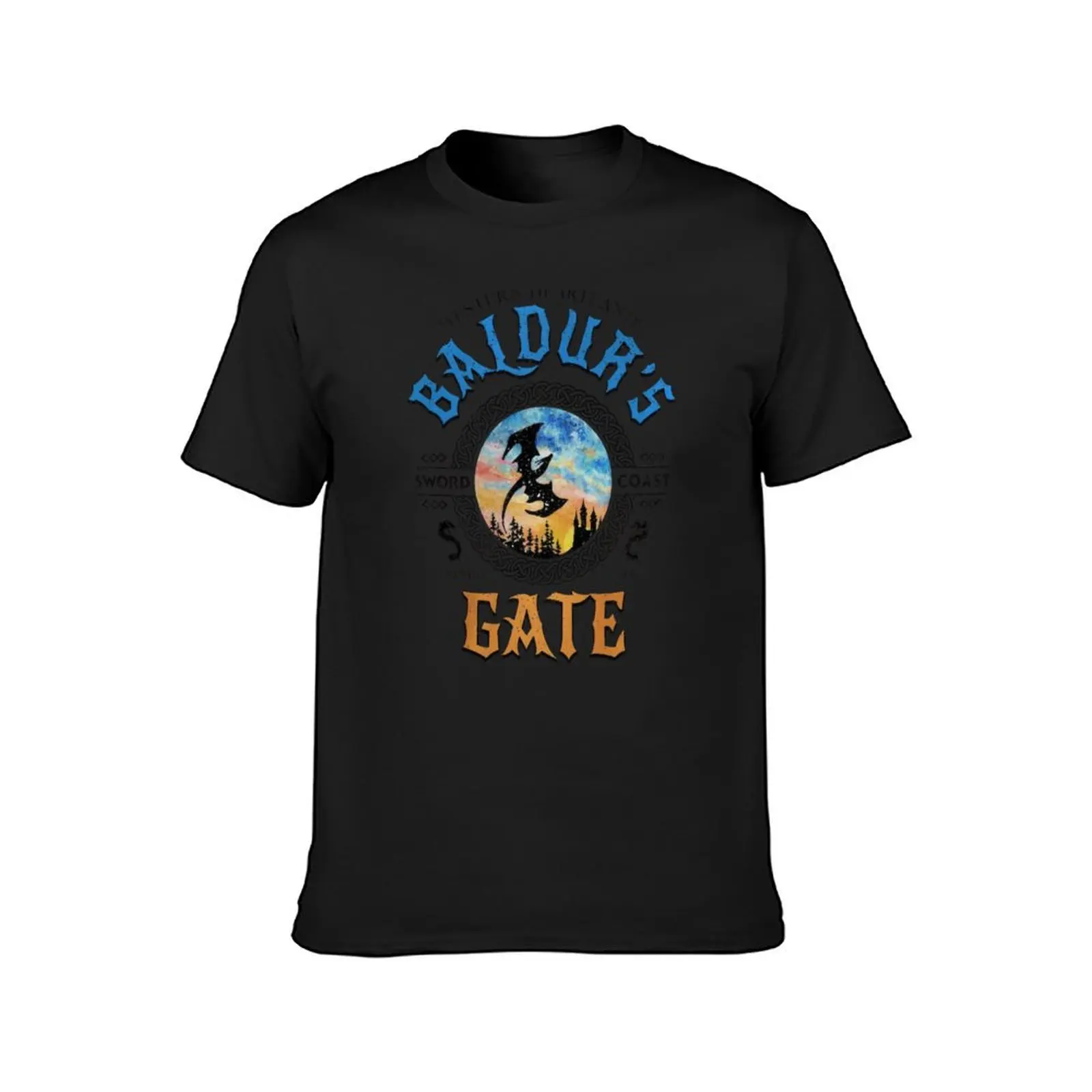 Adventure Awaits at Baldur_s Gate T-Shirt sublime oversized plain white t shirts men