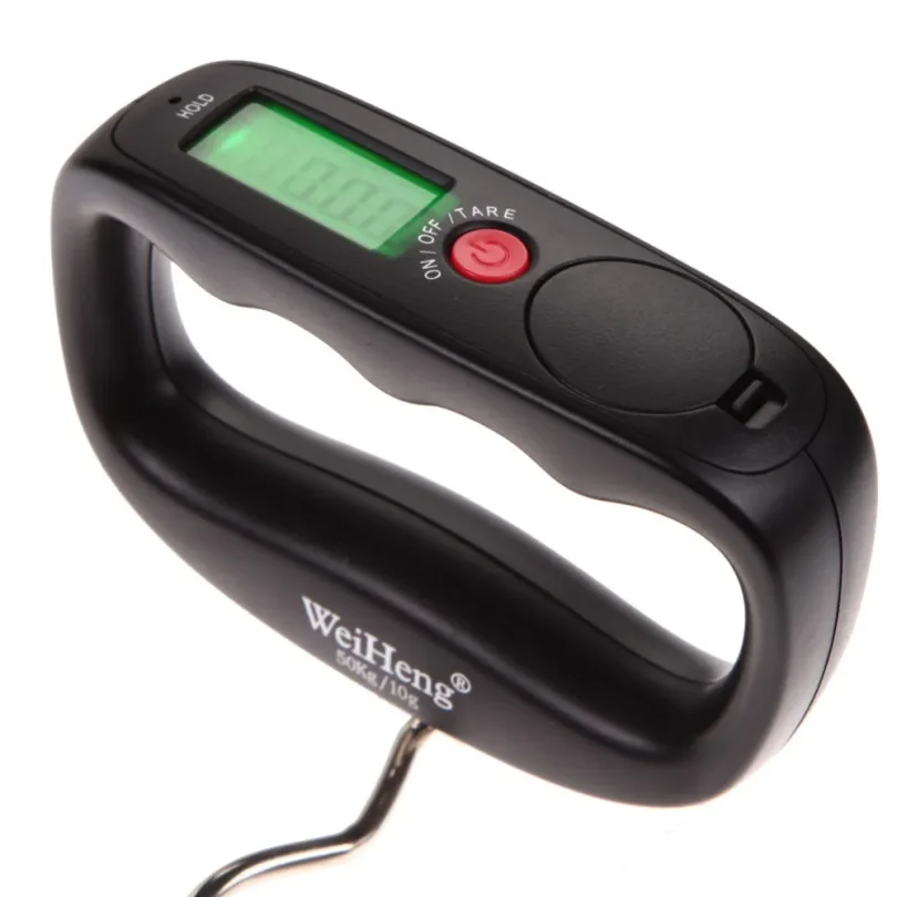 Pocket Digital Scale 50kg 10g LCD Electronic Scales Hand Held Hook Luggage Hanging Scale Backlight Balance Weighing Wholesale