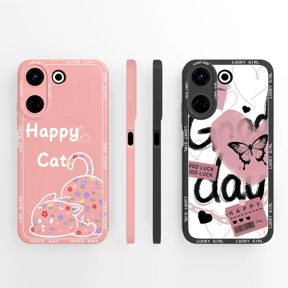 For Tecno Camon 20 Pro 4G Case Cute Panda Cartoon Style Matte Liquid Silicone Shell For Tecno Camon20 Pro 5G Shockproof Funda