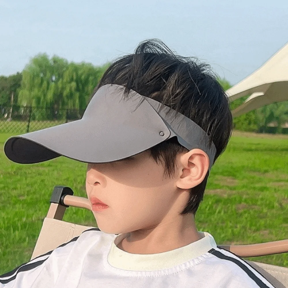 Confortável de secagem rápida crianças guarda-sol chapéu anti-uv macio verão criança chapéu de sol sem costura leve crianças protetor solar boné meninos