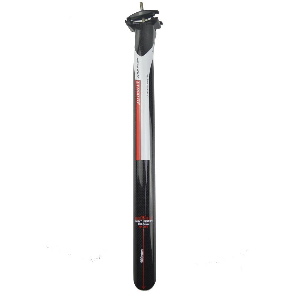 Integrated Seatpost Road Mountain Bike Seatpost 27.2/30.9/31.6*350mm/400mm T700 Carbon Fiber Seat Tube Cycling Post