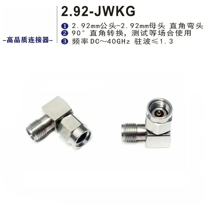2.92-JWK RF adapter 2.92mm elbow male to female 2.92 male to female right angle elbow 40G