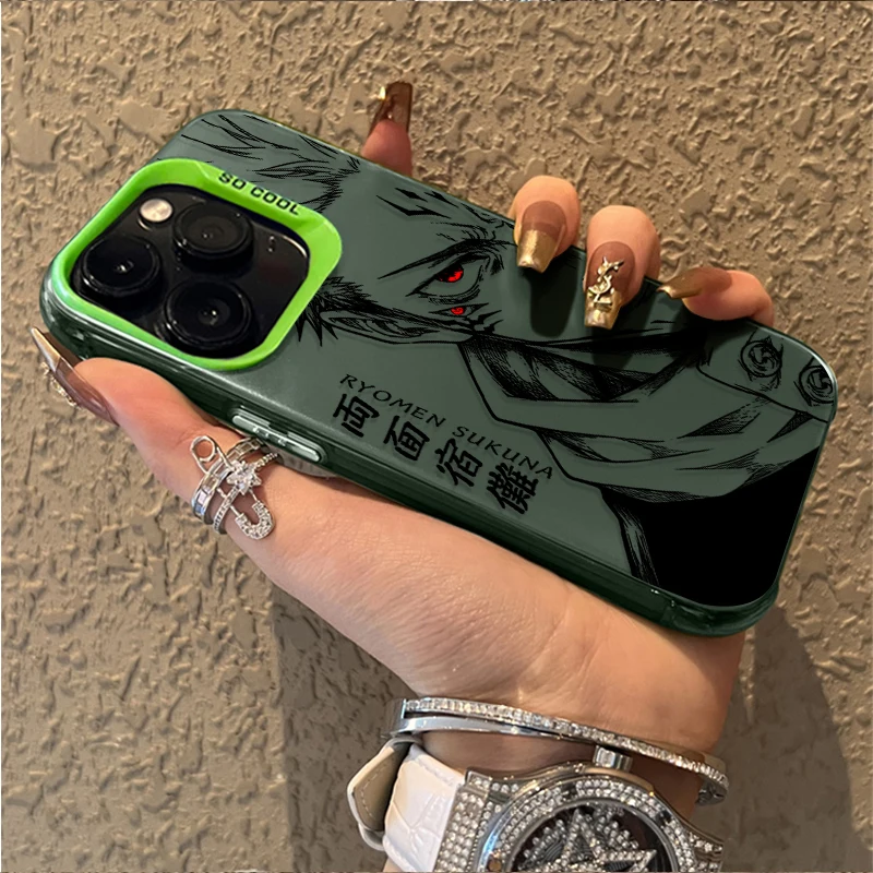 Anime Jujutsu Kaisen Ryomen Sukuna Phone Case for iPhone 12 17 Air Pro Max 16 15 11 14 13 Pro Max XS X XR Plus 8 7 SE 2020 Cover view 3