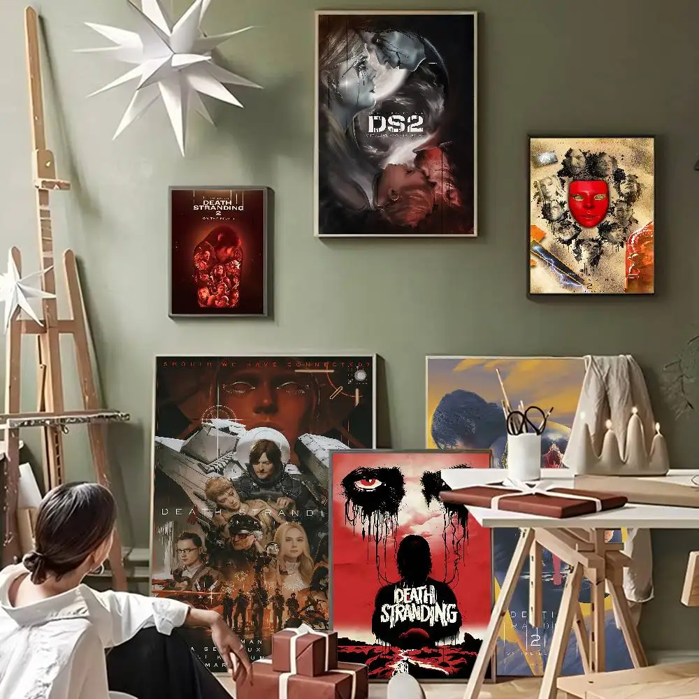 Spiel Death Stranding 2, selbstklebendes Kunstposter, Whitepaper-Drucke, Poster, Kunstwerk, Heimdekoration