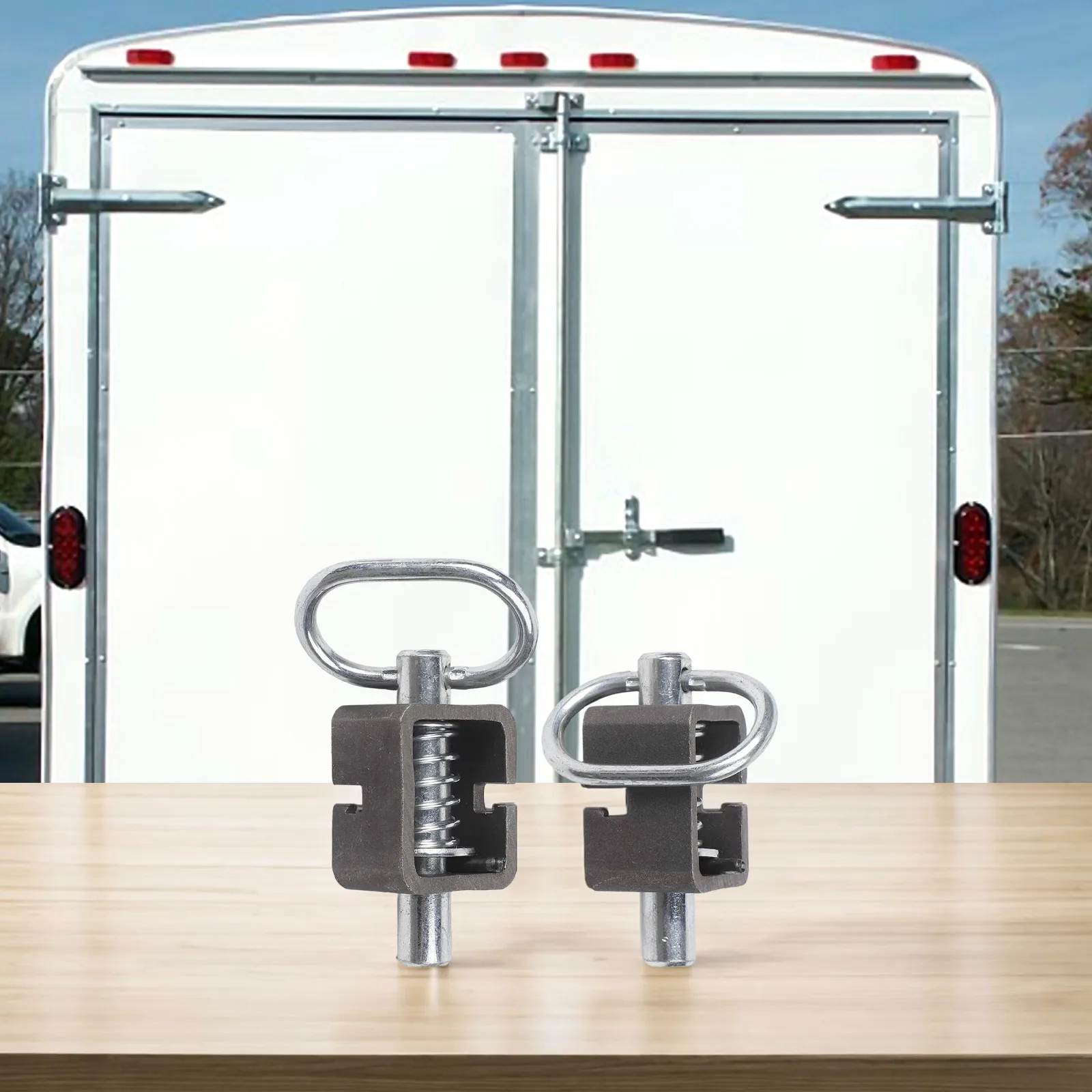 Heavy Duty 24pcs Spring Lock Assembly Trailer Gate Latch Resistant Metal for Secure Locking on Dump and Ramp Trailers