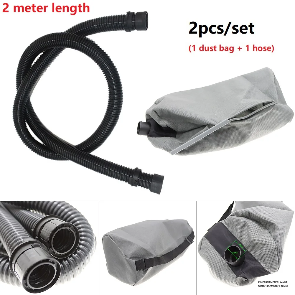 Imagem -02 - Moedor de Parede Bolsa a Vácuo com Tubo de Mangueira Livre de Poeira Escorvante Automático Máquina de Lixa Coletor de pó Polimento Putty 2m