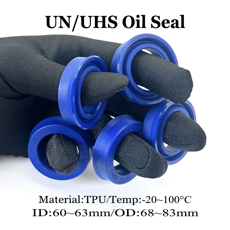 High-Performance Blue Polyurethane UN Seal ID 60~63mm OD 68mm~83mm - Resists Heat Ozone & Aging Leakage prevention seals