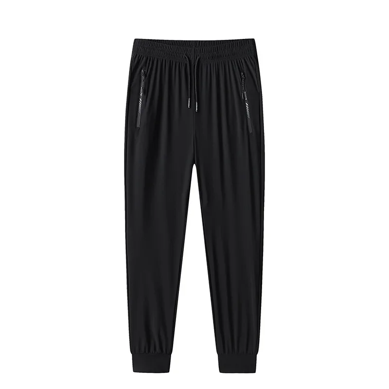 

Ice Silk Trousers Men's High-stretch Fat Guy Plus Fat Plus Size Sports Fitness Pants L-9XL Plus Size Women Sweatpants