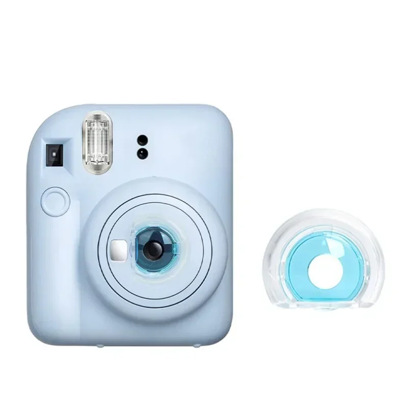 Lente colorida para fujifilm instax mini 12 câmera instantânea, filtro de cor, espelho, acessórios fotográficos, 1 conjunto