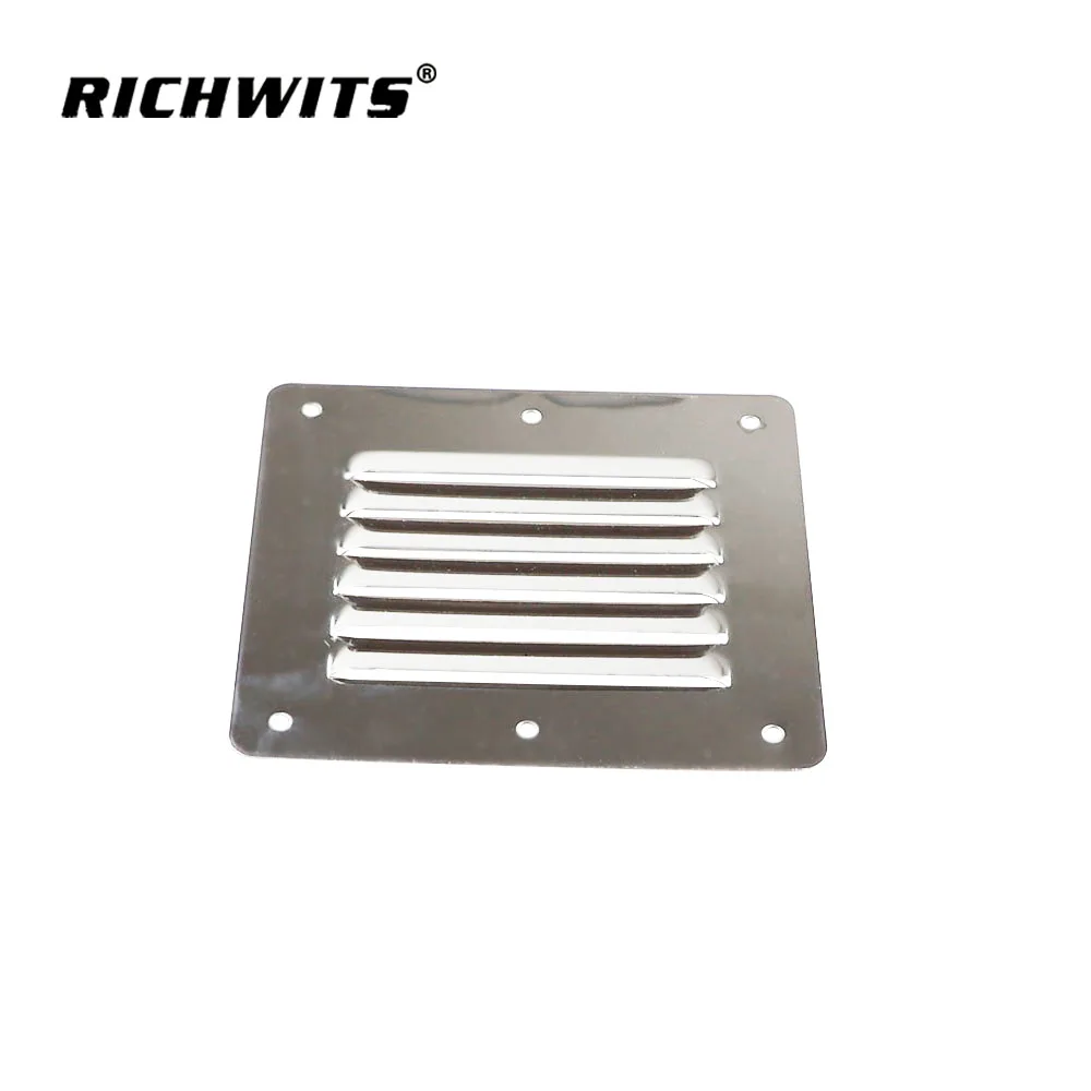 316 Stainless Steel Square  127*115mm High Polished Louvered Vent