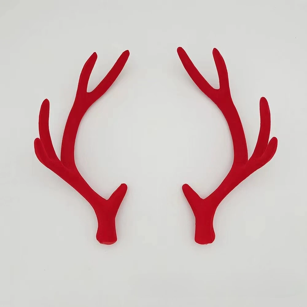 10 Paar 17cm Beflockte Rentier-Geweih-Haarreifen Weihnachts-Elchhorn-Haarreifen für Damen und Herren Weihnachtsparty Foto-Requisite Festliche Kopfbedeckung – Detail 6