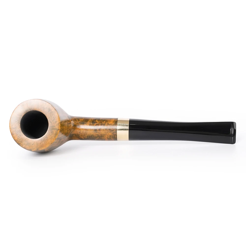 Old Fox Handmade Briar Wood Tobacco Pipe Set Accessories Straight 9MM Filter Solid Wood And Gold Ring With 10 Tools Kits Gift