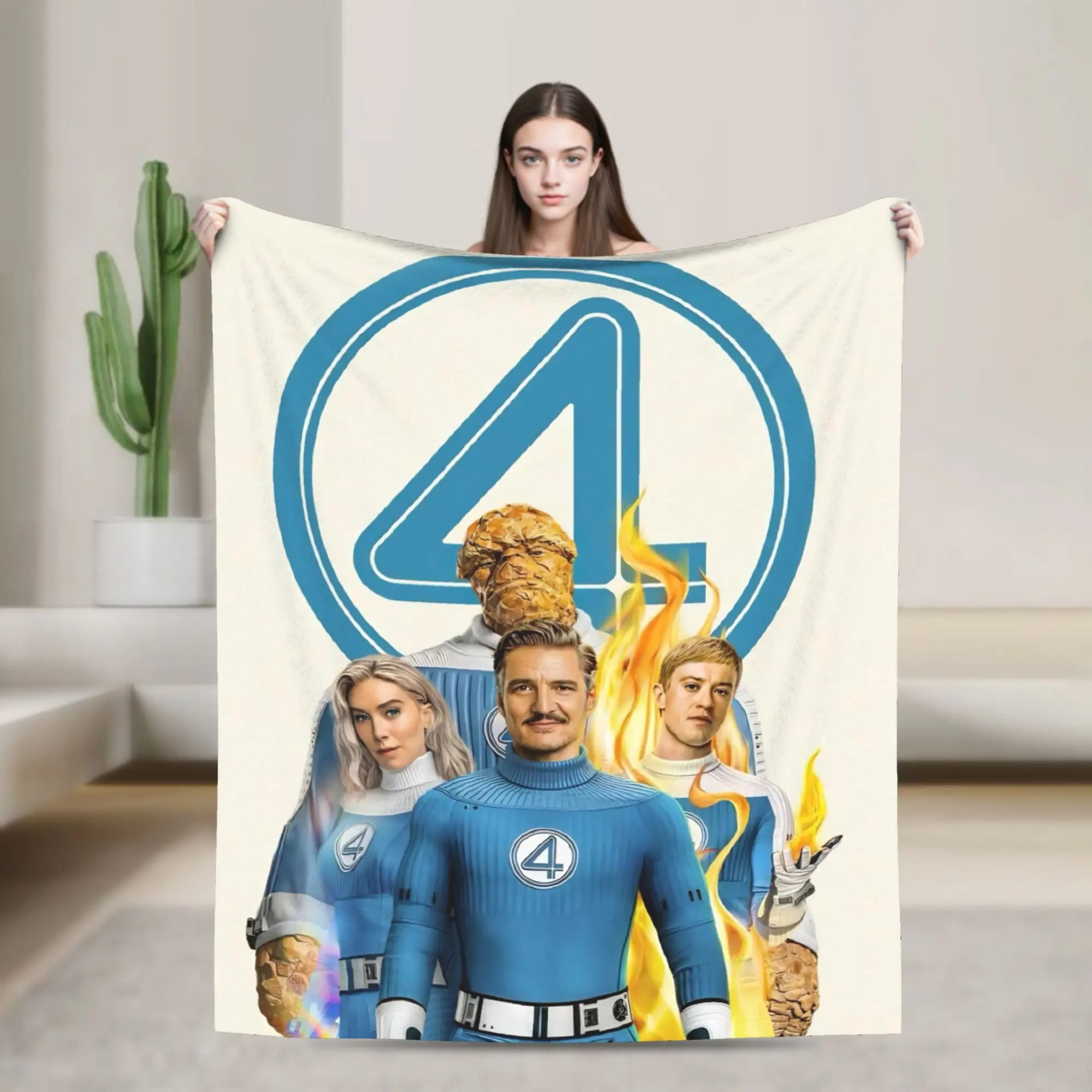 

Fantastic Fours Blanket Soft Warm Funny Plush Bedding Throws For Girls Boys Couch Chair Sofa Bed Flannel Bedspread Bed Cover