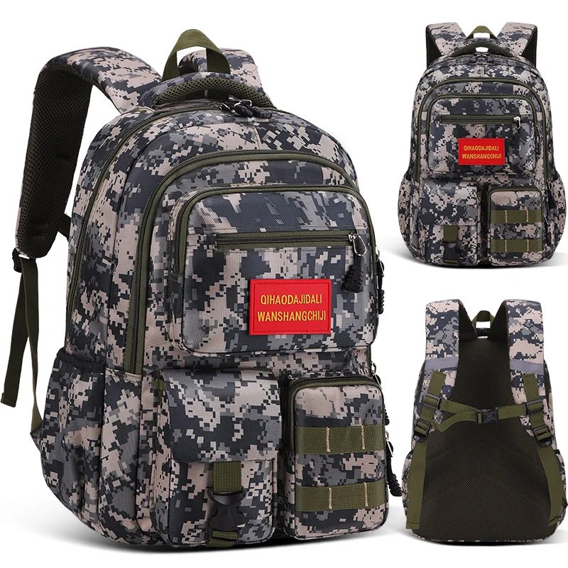 Camouflage Kids Backpack Primary Children School Bags For Boys Large Orthopedic Backpack Waterproof Schoolbag Big Book Bag