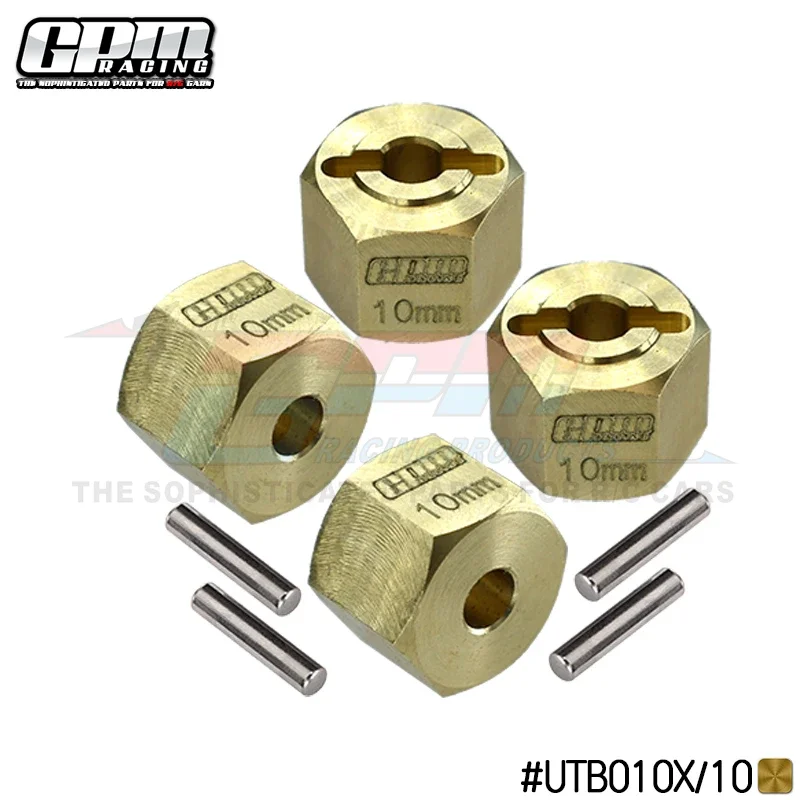 GPM النحاس النحاس مسدس محور توسيع محول ل محوري 1/18 UTB18 كابرا 12X10 مللي متر RC سيارة