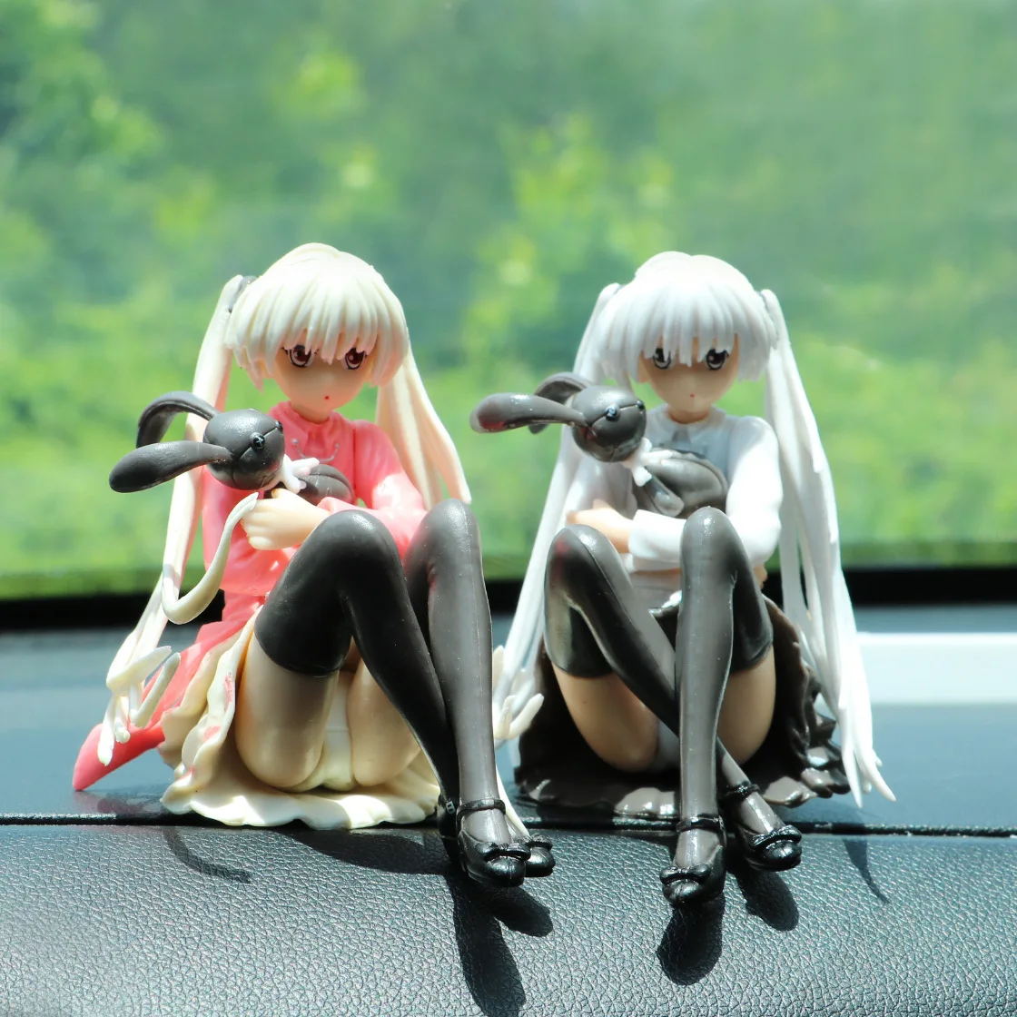 2 type Anime Cute Girl Model Action Figure Kasugano Sora Where We Are Least Alone Sitting Hugging The Rabbit Room Decor Toy Gift