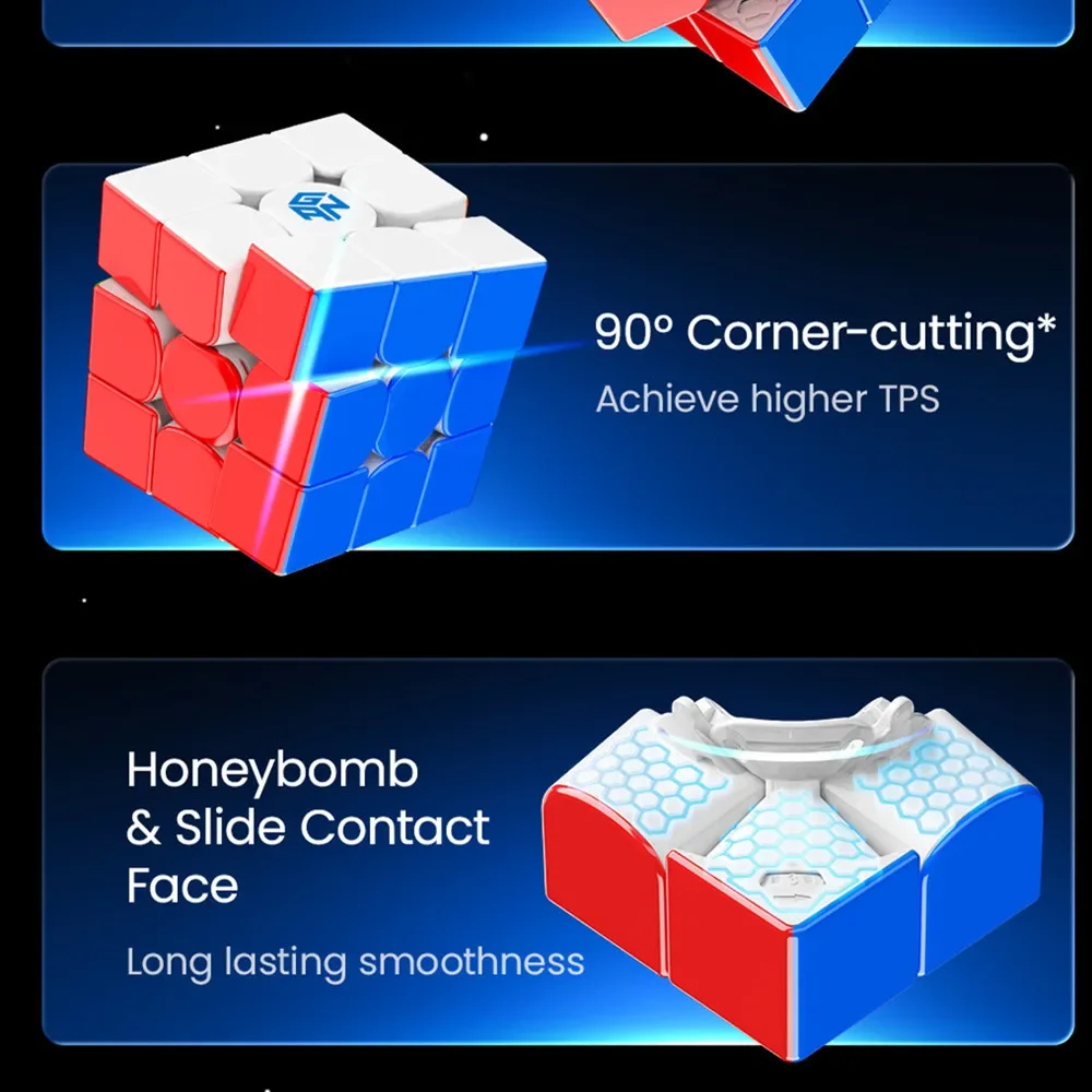 Cubo de velocidad magnético sin pegatinas GAN14 Maglev UV 3x3, Cubo mágico profesional Gan 14, juguetes de rompecabezas, GAN14 Maglev Galaxy