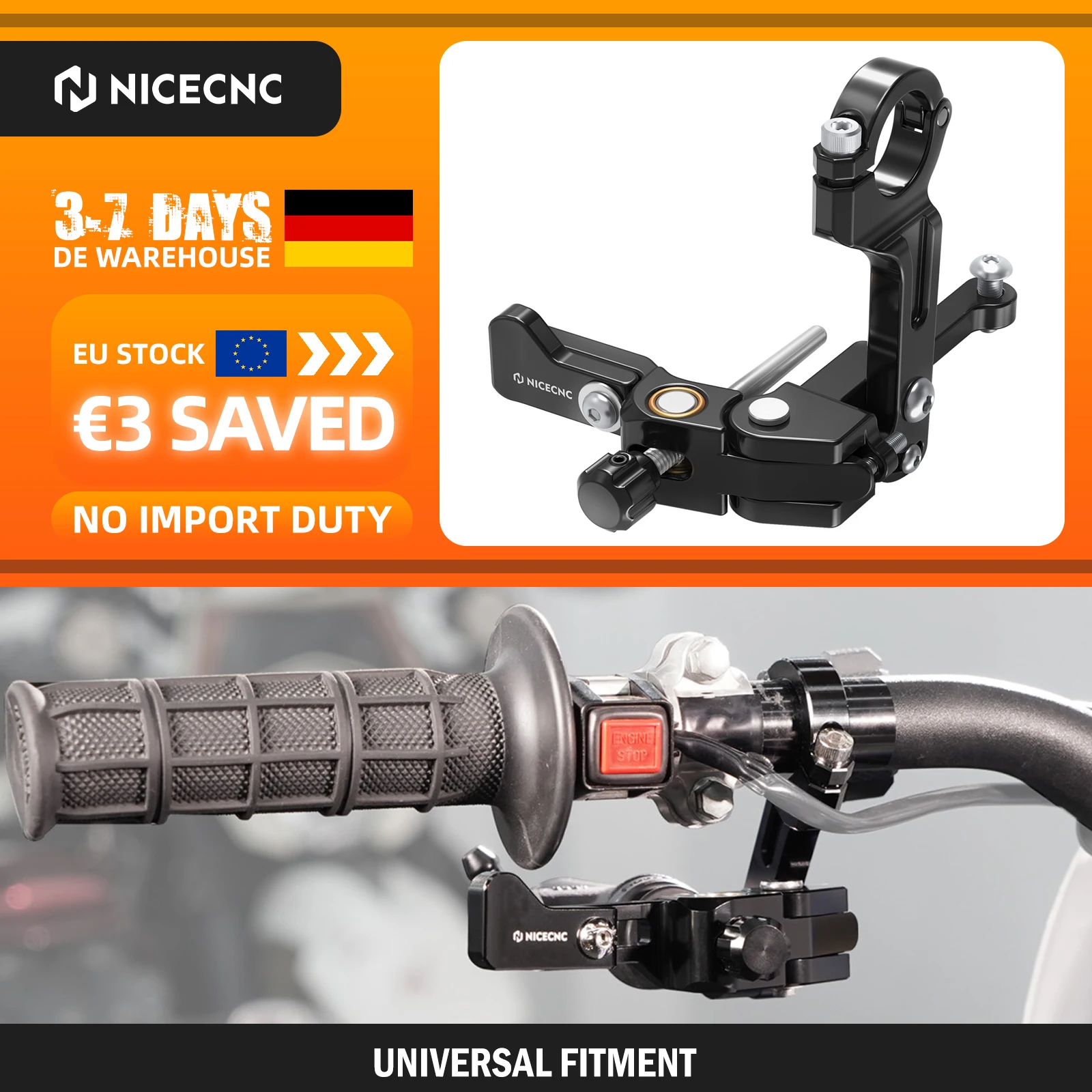 NICECNC Linker Daumenbremshebel für KTM EXC 300 SXF 450, Husqvarna TE 300, GasGas EC 300, Beta RR 300, Honda, Yamaha, Suzuki