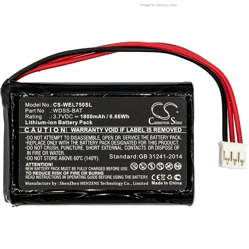 3.7V 1800mAh Battery WDSS-BAT for Vernier Wireless Dynamics Sensor System  +TOOL