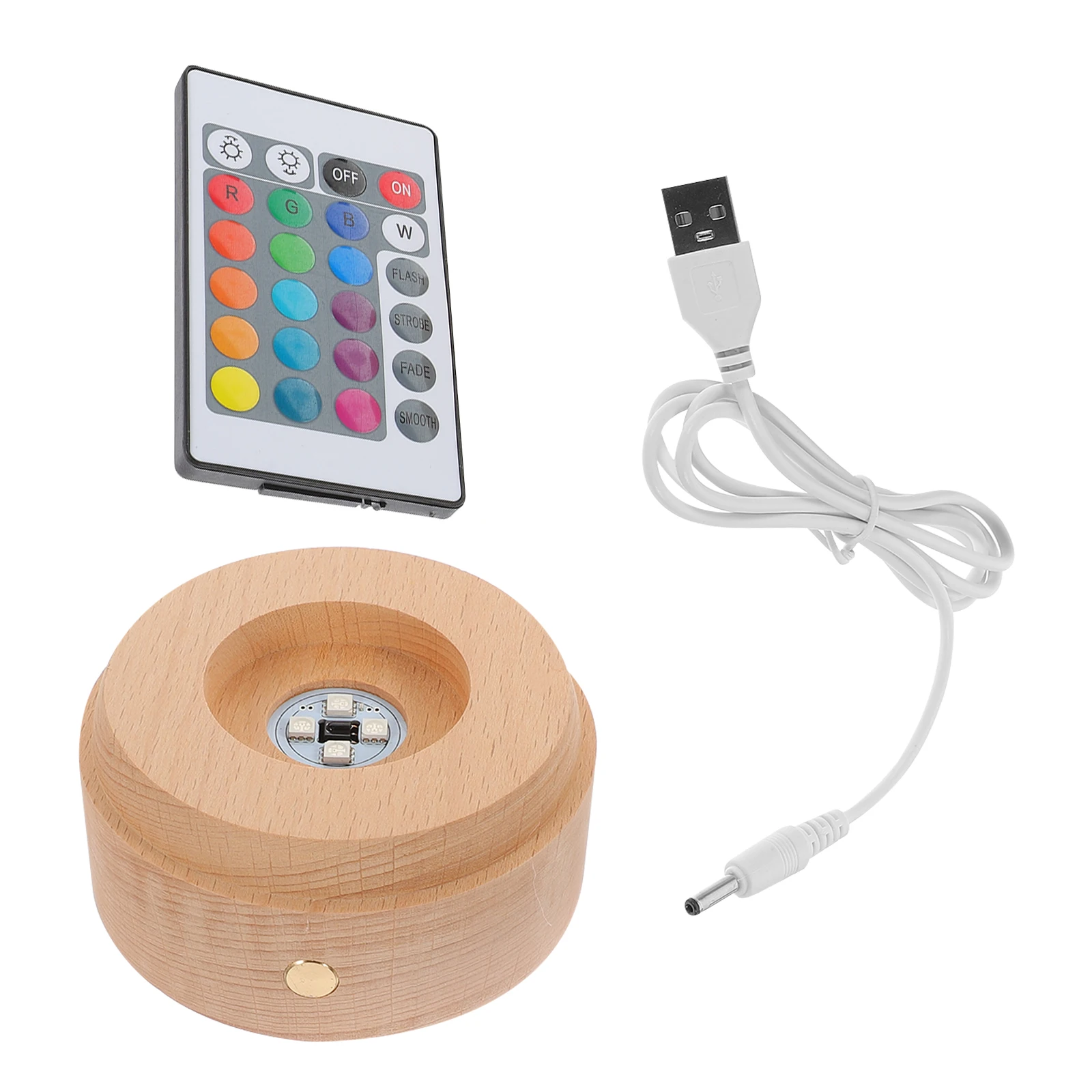 

USB-основа, светодиодный держатель дисплея для хрустального шара, декор лампы, деревянный блеск, осветительные аксессуары