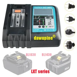 Ładowarka litowo-jonowa dawupine DC18RF 3A prąd ładowania LCD do Makita 14.4V 18V BL1830 Bl1430 DC18RC BL1815 BL1415