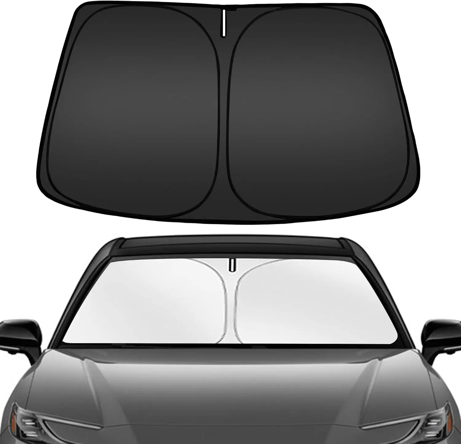 

Windshield Sun Shade for Toyota Camry(XSE XLE SE LE) 2025 2026, Custom Fit Foldable Front Window Sunshade Sun Visor Protector, B