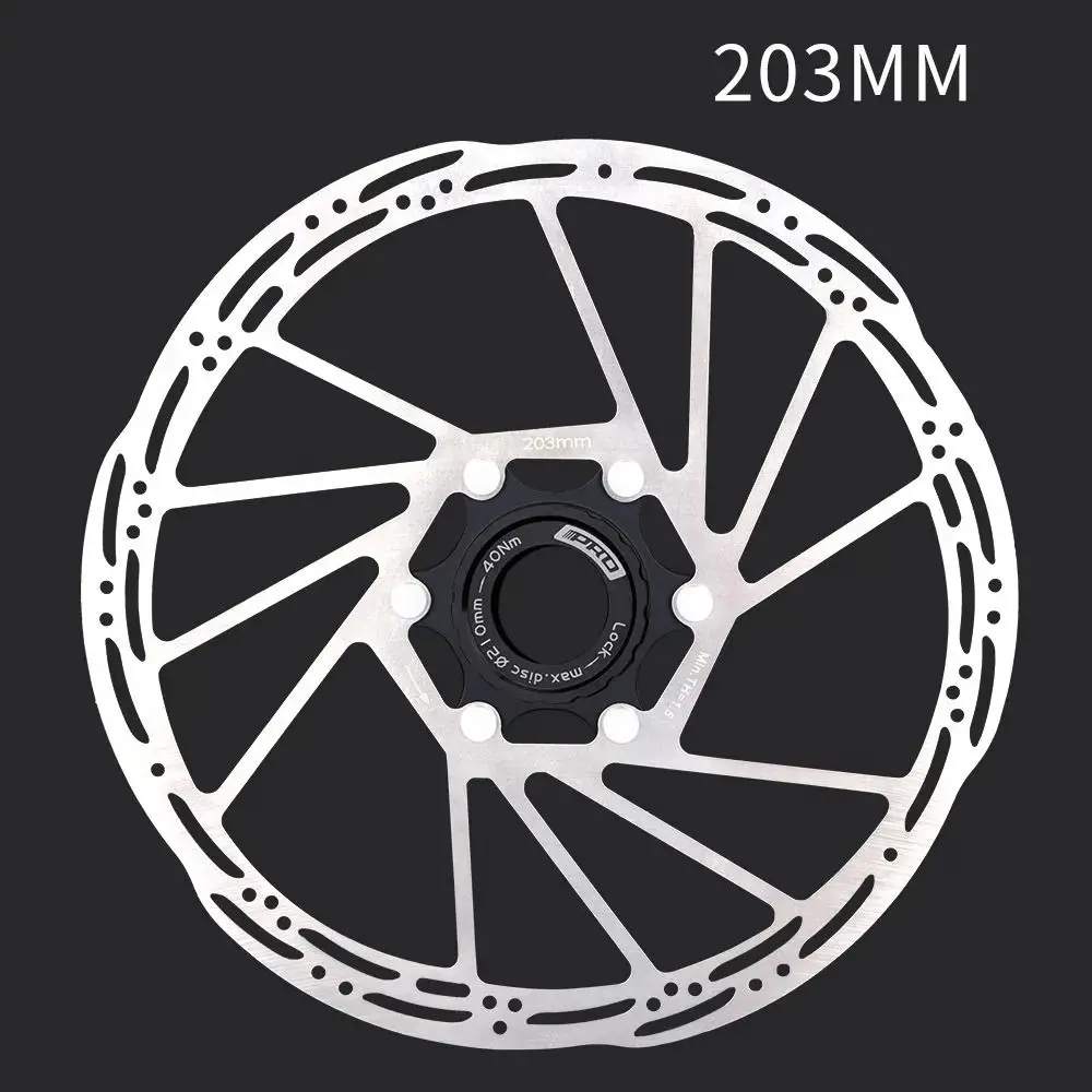 

6-болтовый тормозной диск с центральным замком из нержавеющей стали с крышкой центрального замка, ротор дискового тормоза велосипеда 140/160/180/203 мм