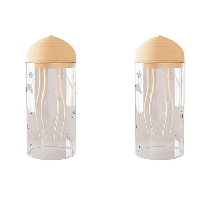 AB09-Rotante Medusa Luce notturna Luce per dormire Controllo vocale Luce d'atmosfera Decorativa Tipo-C Ricarica per desktop