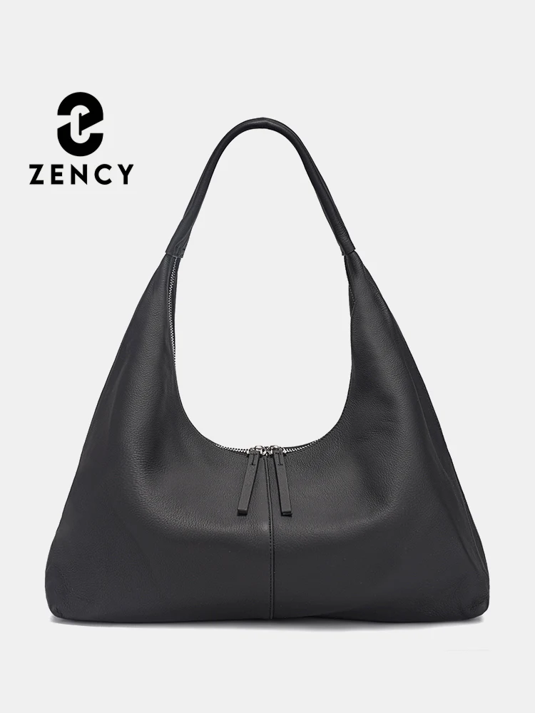 

Zency Genuine Leather Shopper Bag Minimalist Design Oversize Women Hobo Bags Large Handbag for Work Travel Fit A4 2025 Trendy