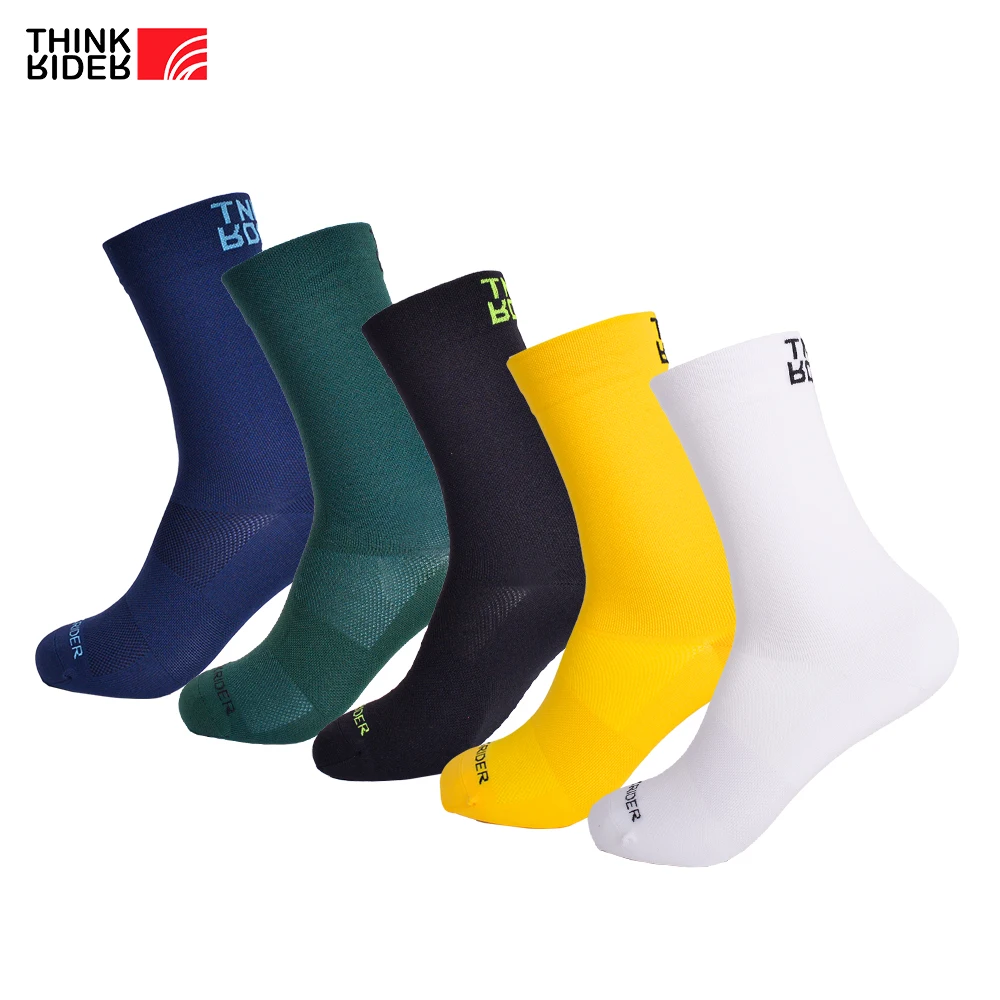 ThinkRider Mid Tube Men Outdoor Socks Nylon Breathable Running Climbing Socks Cycling Mountain Bike