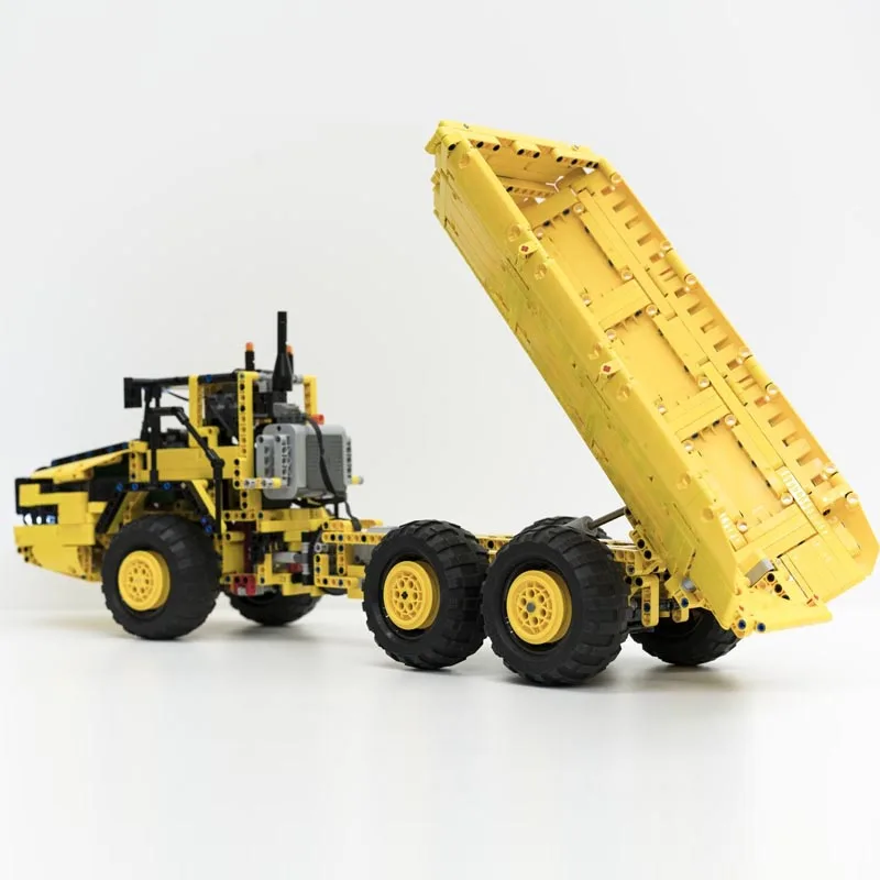 NEW Technische model Custom RC Dump Truck Building Block Bricks MOC-8002 Truck Remote Assembly Toy Model Boy\'s Birthday Gifts