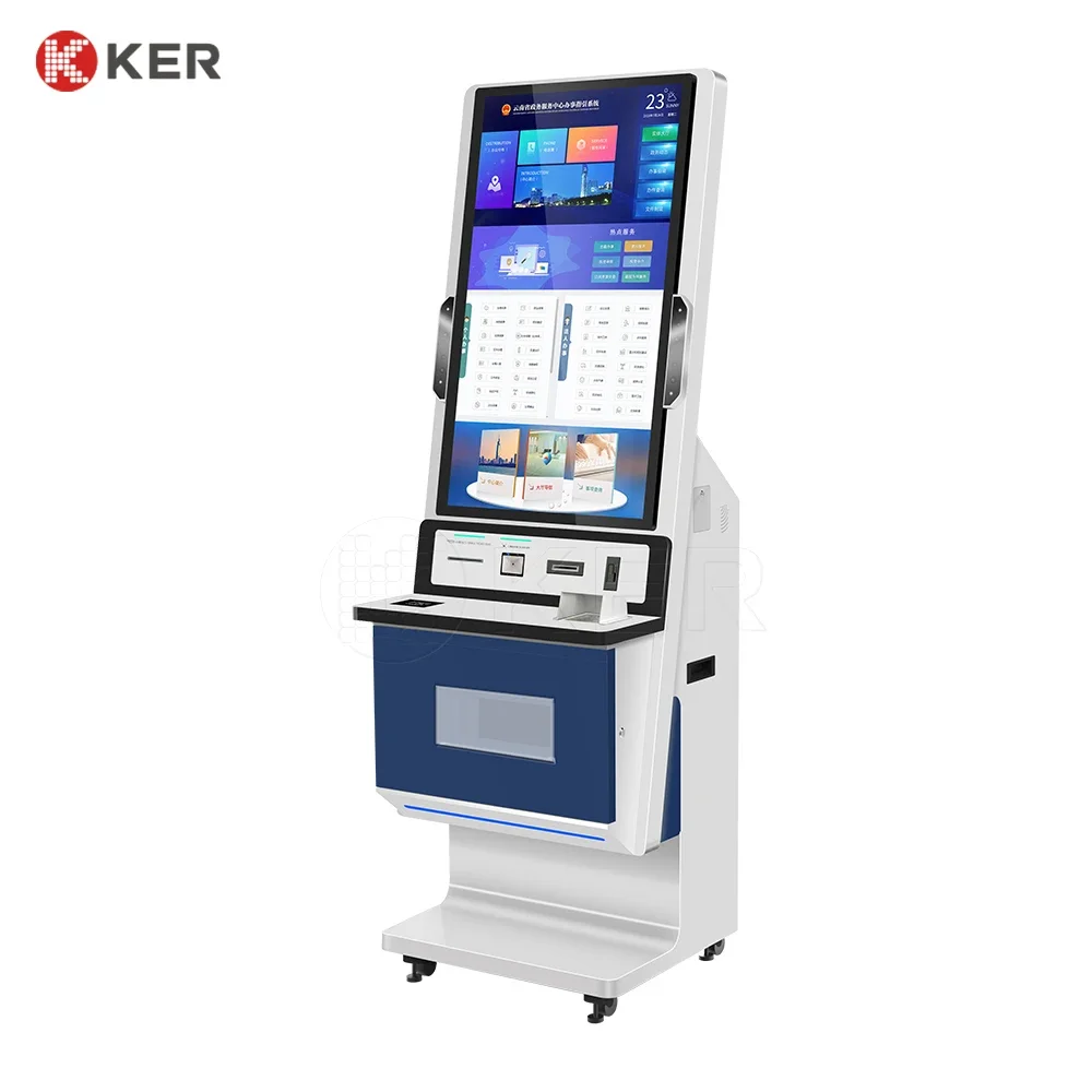 Touch screen self-service Schermo LCD industriale Biglietto Rapporto self-service multifunzione Raccogliere il chiosco terminale