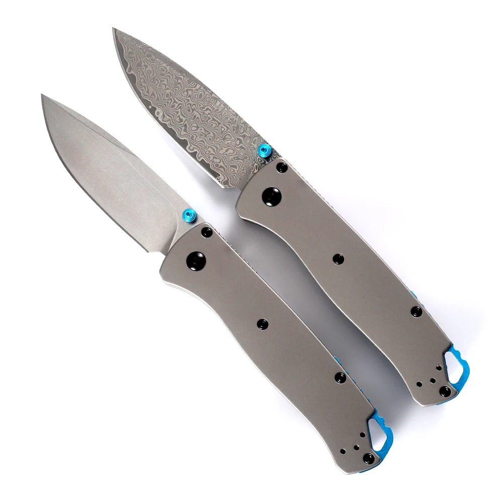 Pocket Folding Knife Titanium Damascus Survival EDC Tool Camping Outdoor Good Soak 535 535TI