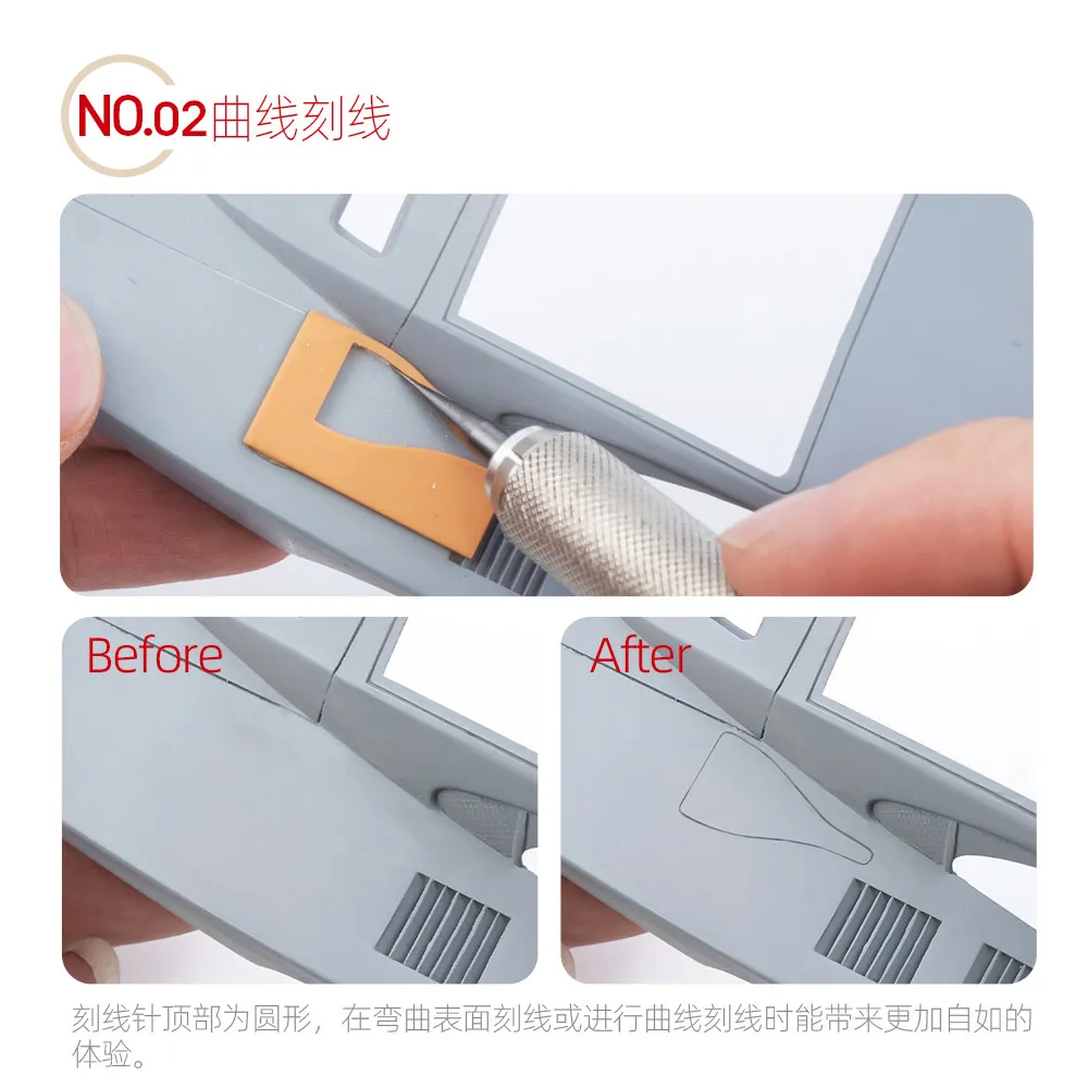 Engraving Needle HOBBY MIO Modular Tungsten Steel HMK-07 Lightweight Knife Handle