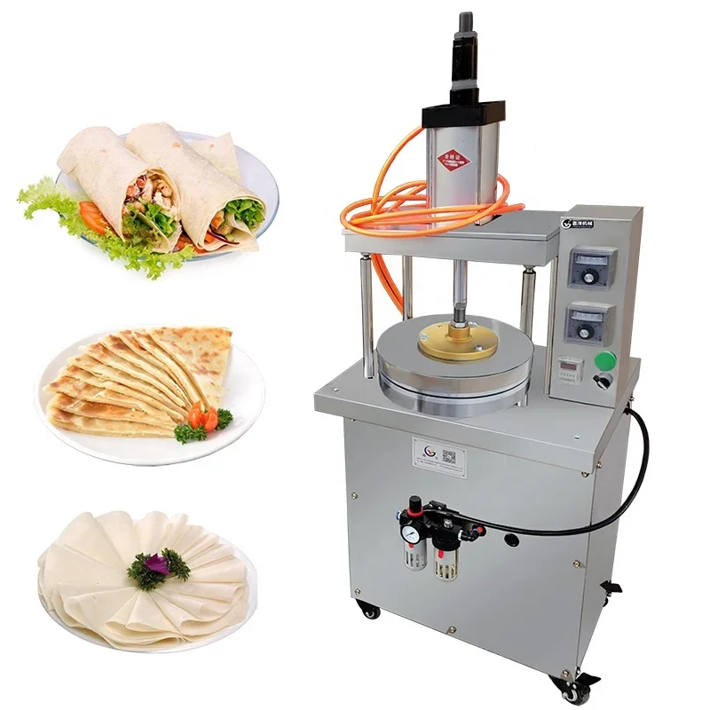 New Design Thin Pancake Press Machine for Restaurant Use for Spring Roll Roast Duck and Cake Wrapping Dough Application