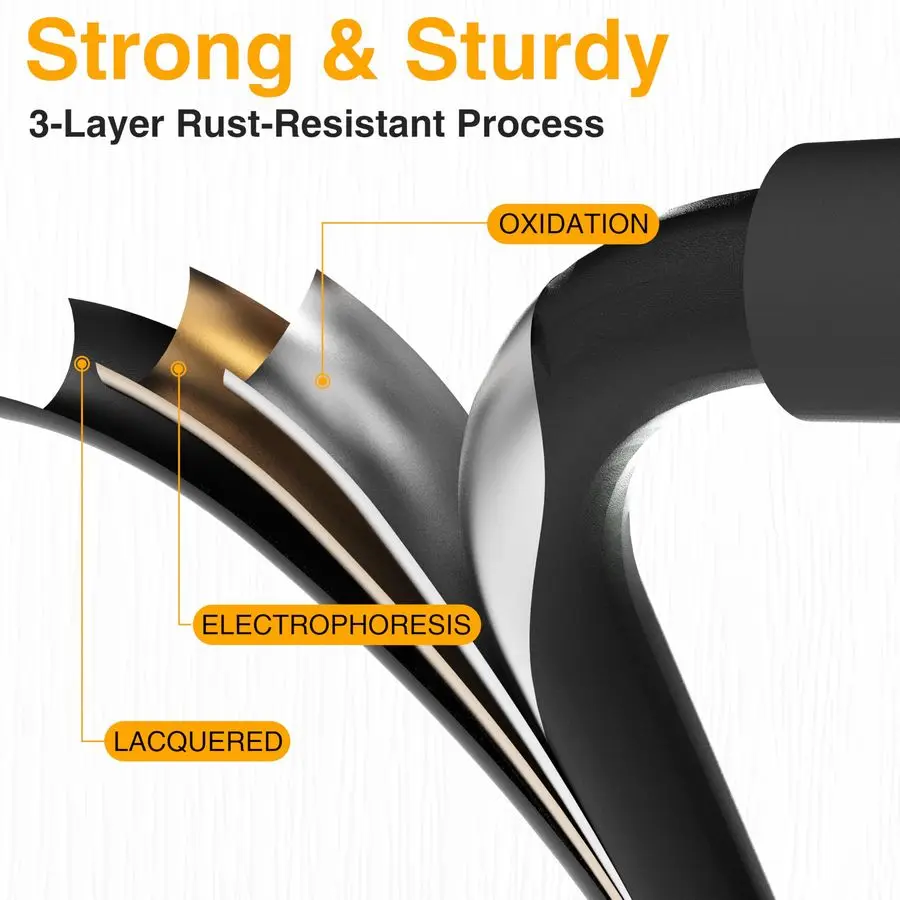 سلم متدرج، مقعد محمول قابل للطي من الفولاذ مع دواسة واسعة مضادة للانزلاق ومقبض مريح، سلم فولاذي قوي بوزن 500 رطل، Bla #3