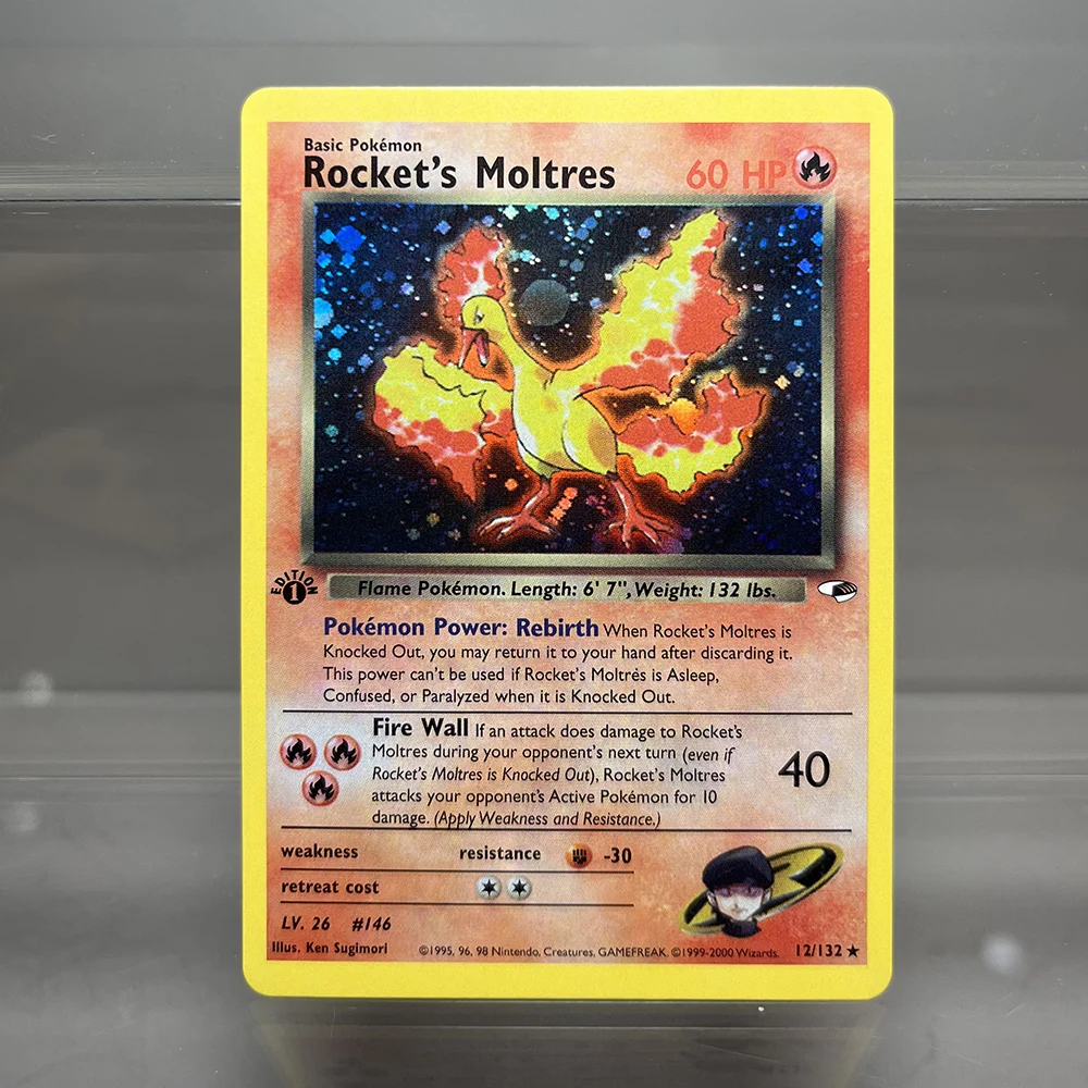 مجموعة قاعدة PKM/بطاقات أبطال الصالة الرياضية بطاقات PROXY Gengar Raichu Nidoking Chansey Moltres PTCG لعبة جمع أوراق اللعب