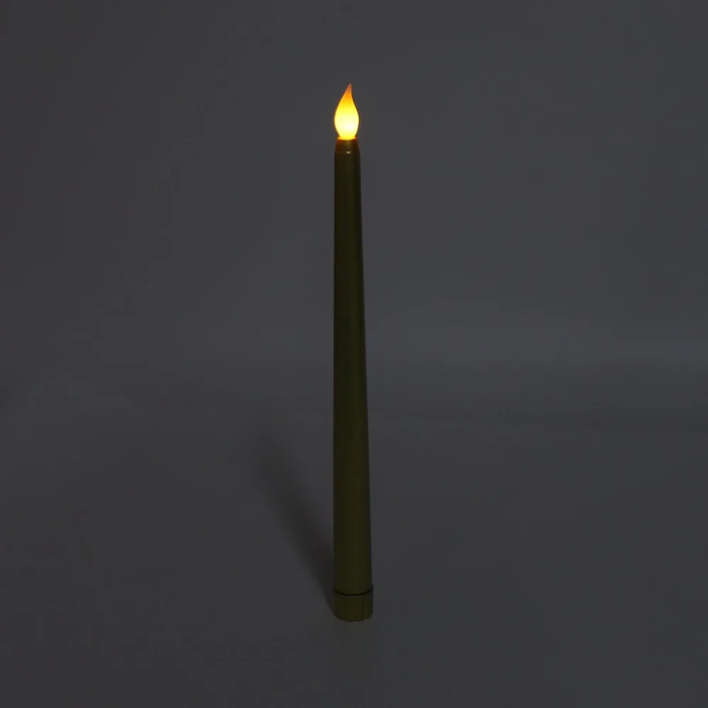 4 Pcs Low Voltage Battery Powered LED Taper Candles Flameless Flickering Taper Candles Warm Light Candle Lights Halloween Decor