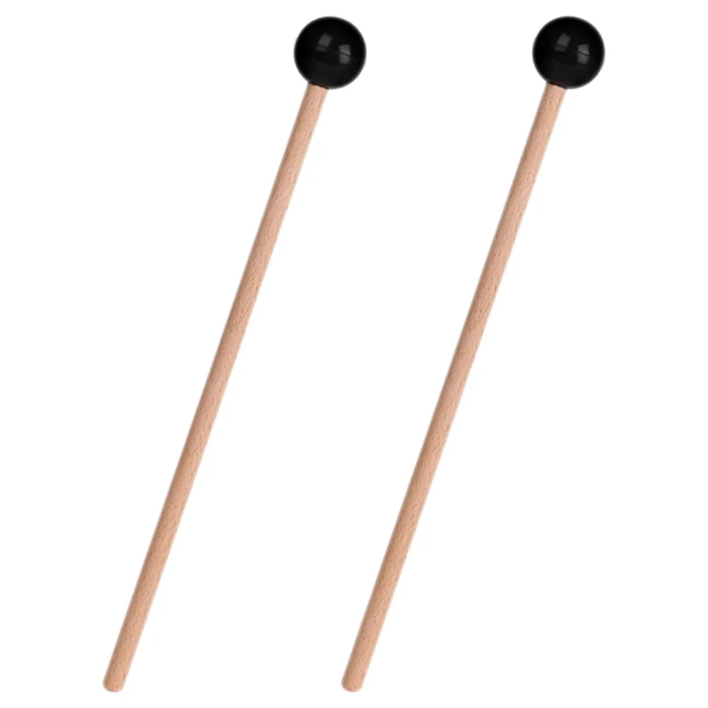 2 Pcs Ethereal Drum Sticks Mallet Tongue Mallets Steel Xylophone Wood Rubber Percussion Musical Instrument