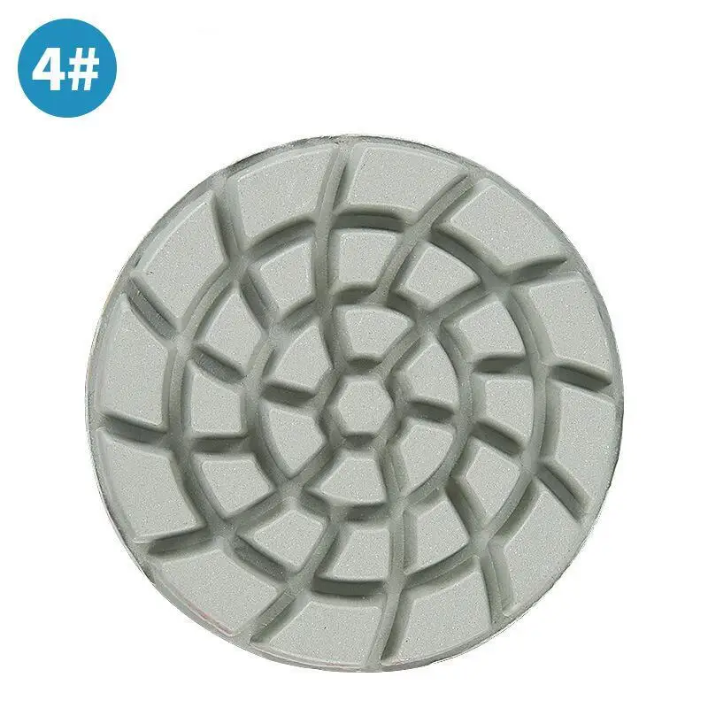 4-teiliges Set 4 Zoll 100mm Beton-Polierpads für Granit, Betonboden, Marmor, Stein, 4 Schleifscheiben für Nassanwendung, Schleifwerkzeug – Detail 9