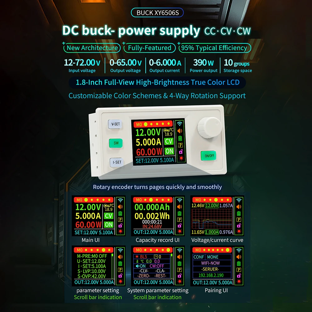 XY6506S XY6509S DC Regulated Power Supply 6A 9A 65V DC to DC Step Down Module Stabilized Voltage Buck Converter