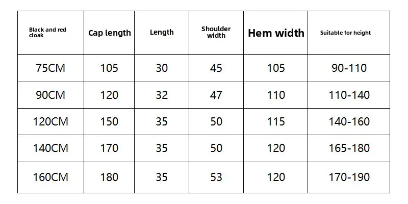 Halloween Black and Red Cloak Kids Double Layer Reversible cosplay Black Reaper Vampire Cloak Party Adult Play Costume