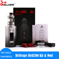 Original Electronic Cigarettes Hellvape Hell200 200W Vape Kit With 5ml TLC tank W8-01/02 coils Powered by Dual 18650 Battery Box