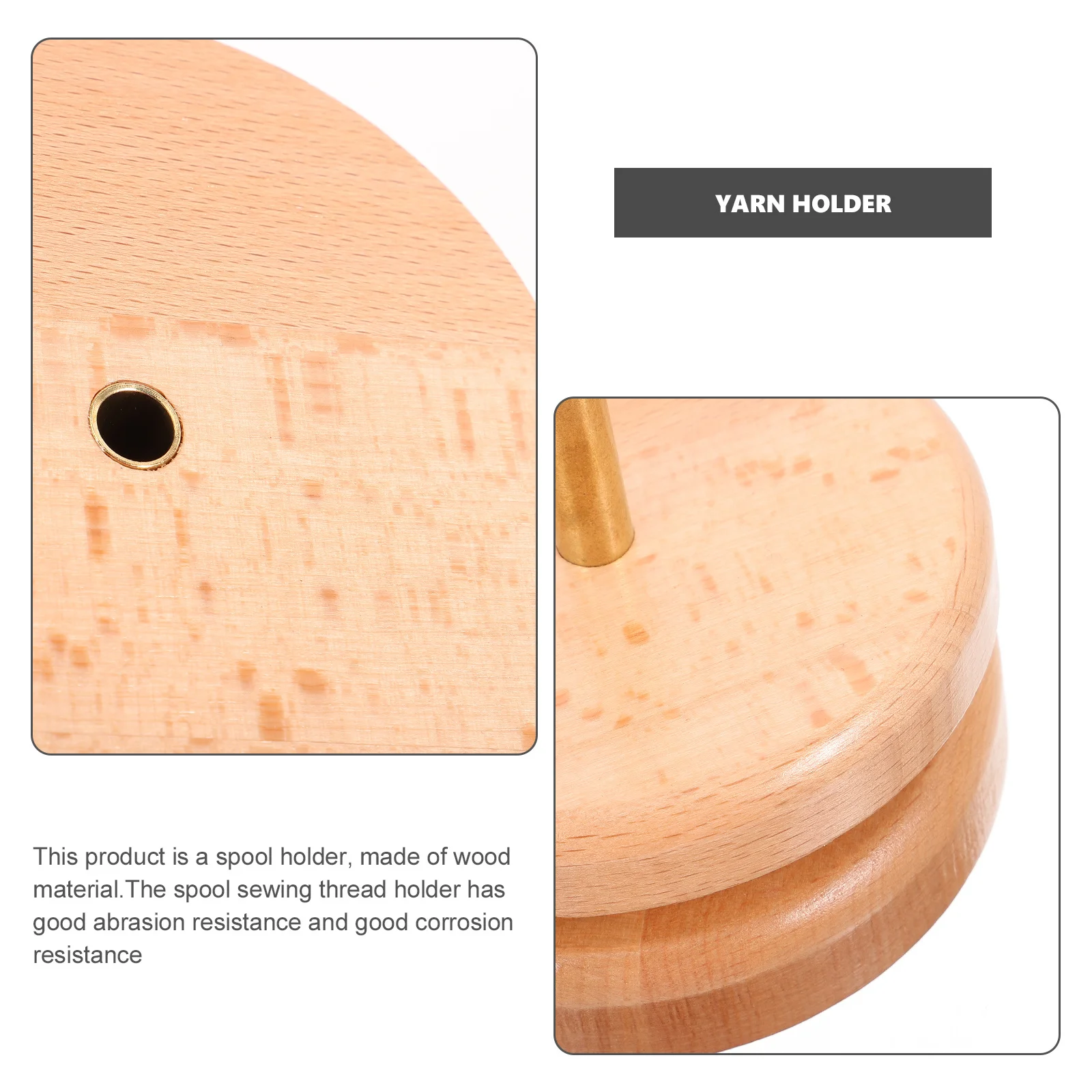 

Spool Holder Wooden Thread Rack for Sewing Yarn Storage Rotatable Desktop Organizer Craft Embroidery Quilting Tool Use