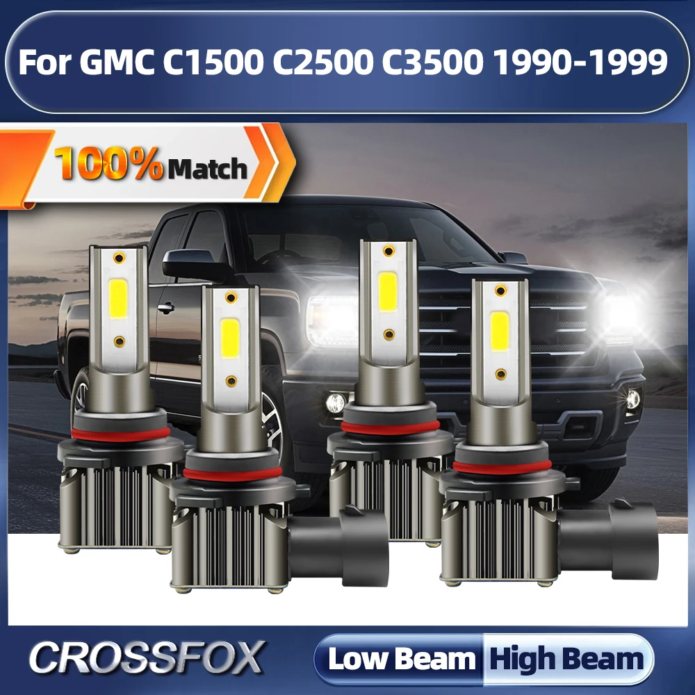 40000LM LED Headlight Bulbs 240W High Power Auto Lights 12V 6000K For GMC C1500 C2500 C3500 1990-1994 1995 1996 1997 1998 1999