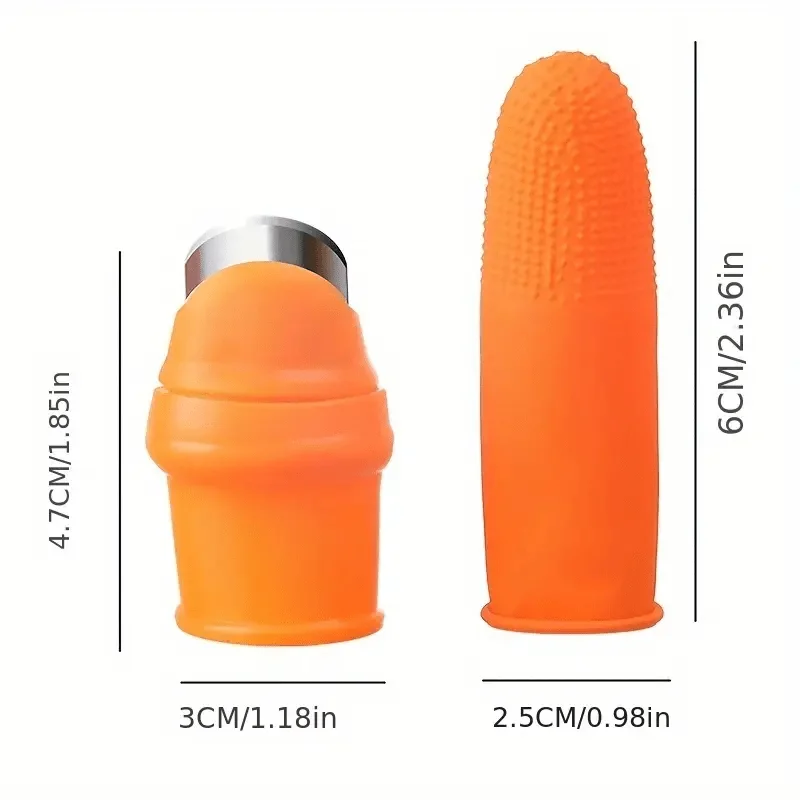 Silicone World 1 Set Silicone Finger Protector With Blade Fruits Vegetable Thumb Knife Finger Guard Kitchen Gadgets Accessories