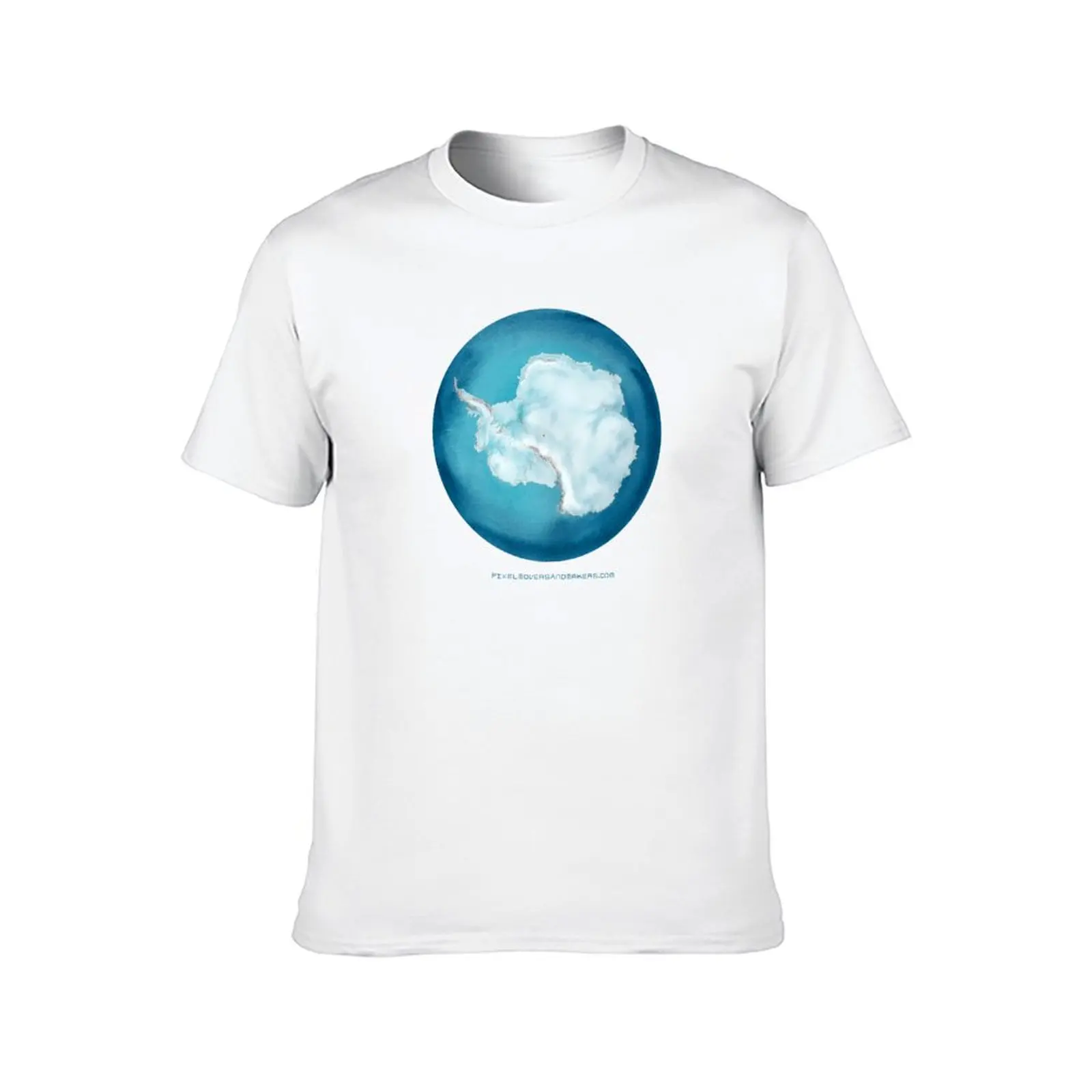 أنتاركتيكا، الأرض من الفضاء تي شيرت رجل تي شيرت القطن تي شيرت مخصص طباعة تي شيرت #2