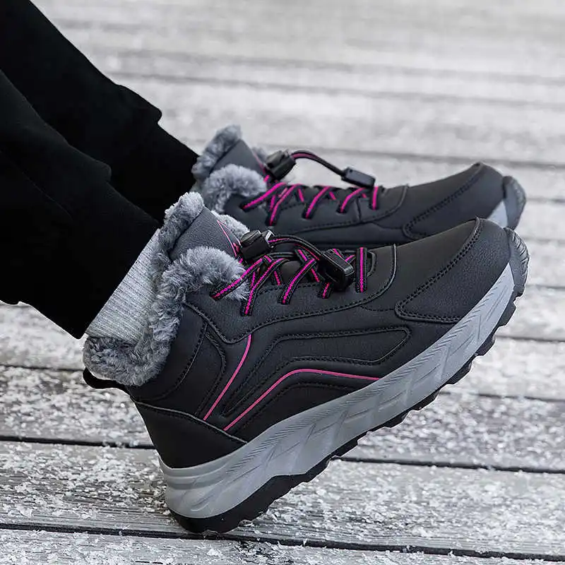

Mid Warm Pads Woman Hiking Shoes Ladies Mountain Sneakers Shoes Sports Tenis Vip Besket Zapato Super Comfortable Raning